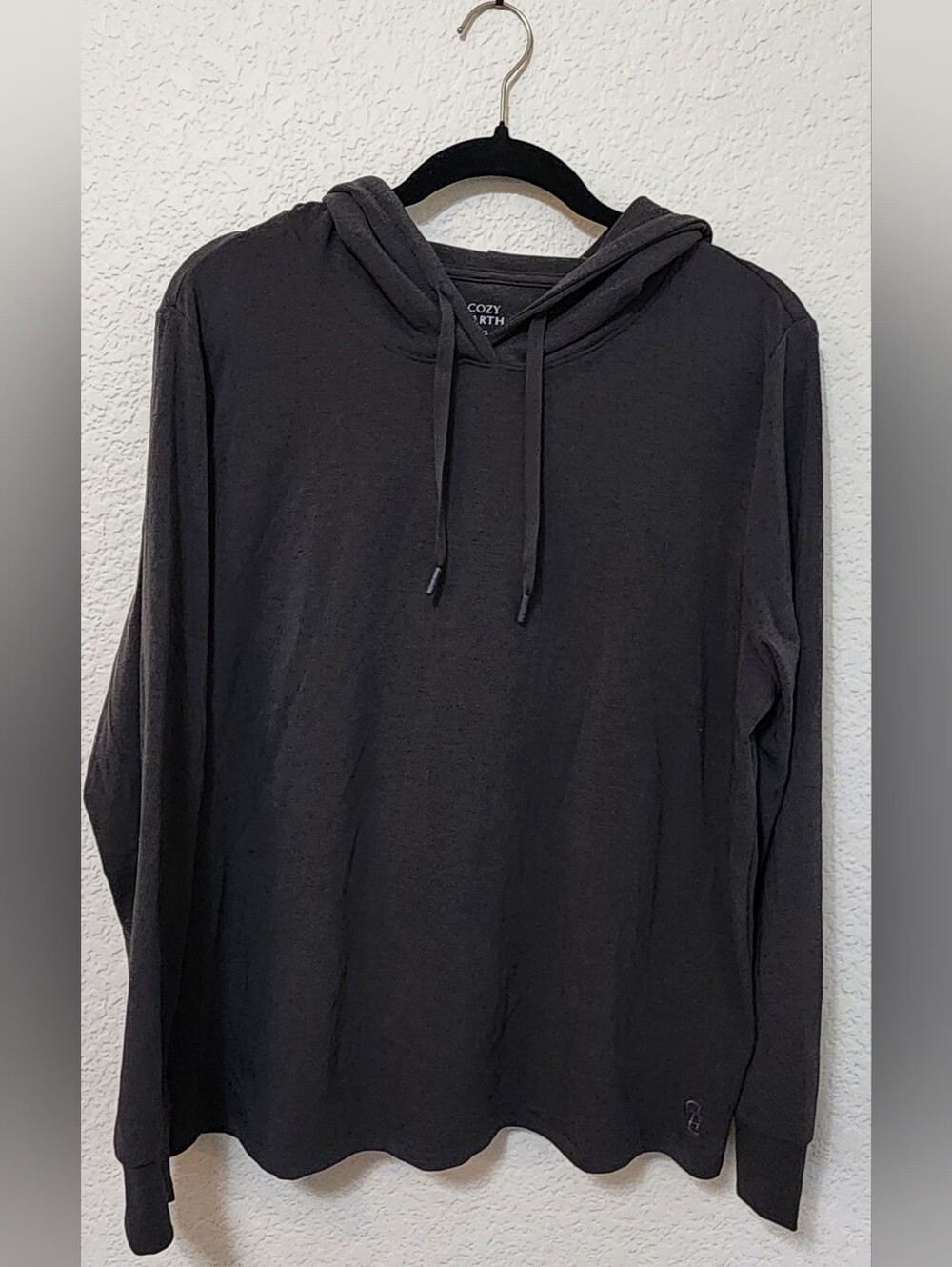 COZY EARTH XXL Ultra Soft Bamboo Pullover Hoodie Sweatshirt Charcoal Gray
